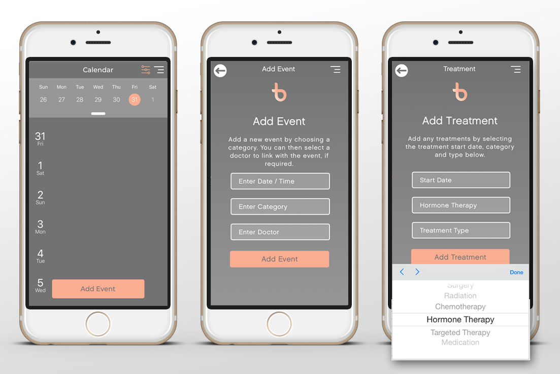 UI Design for Breast Cancer App